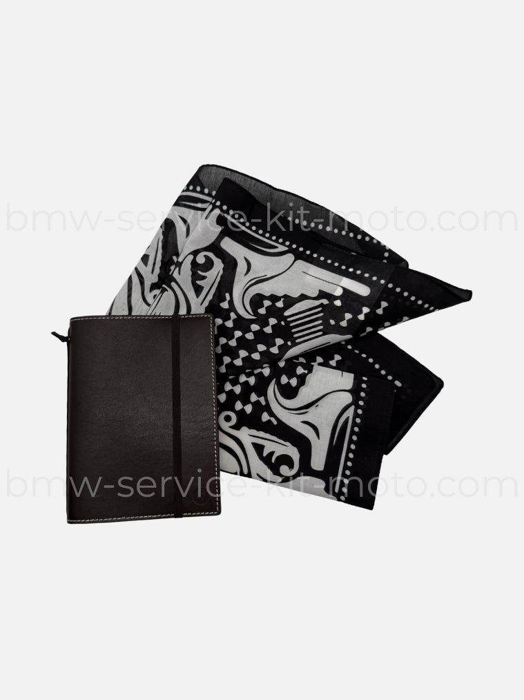Cadeau d'anniversaire BMW, fête des pères, foulard et carnet en cuir