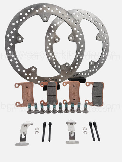 kit freinage pour BMW R1250 avec 2 disques de frein avant et 2 jeux de plaquettes