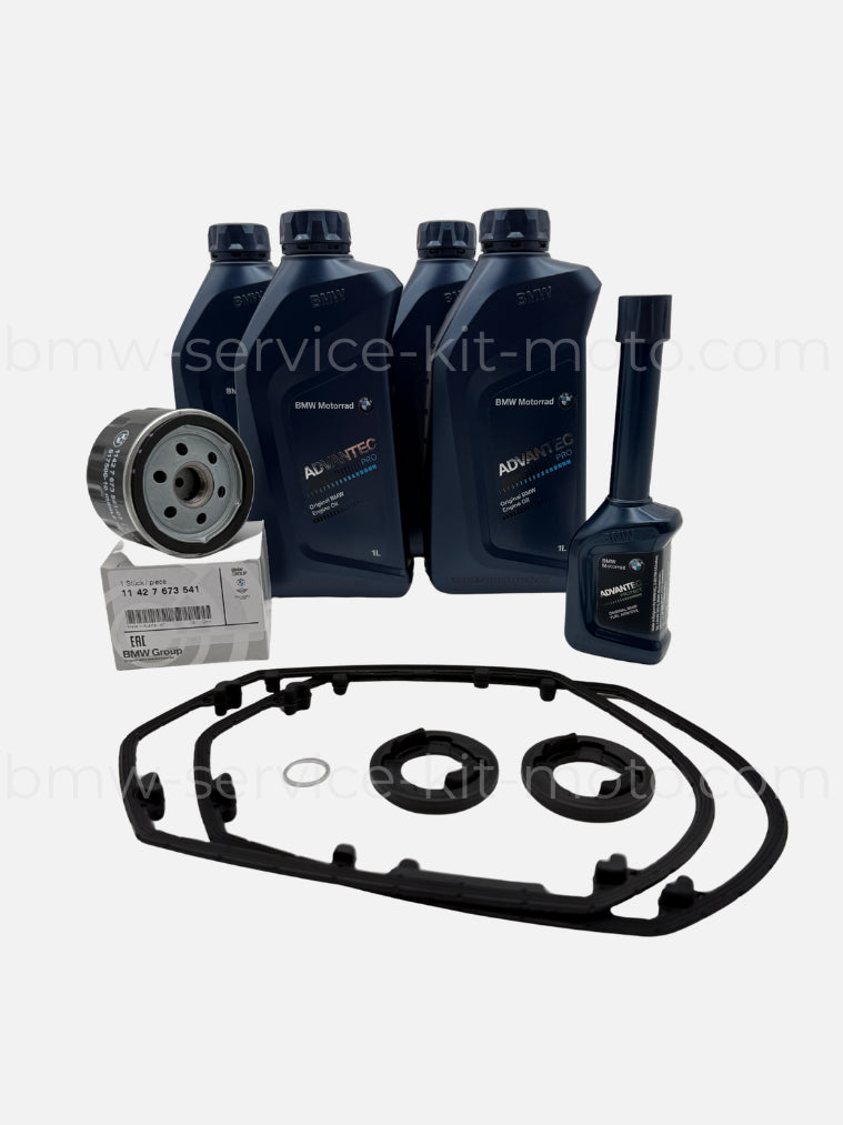 Kit révision complet des 10000 km pour moto R1200R BMW, joints de couvre culasse, filtre, huile adventec 15W50, stabilisateur de carburant